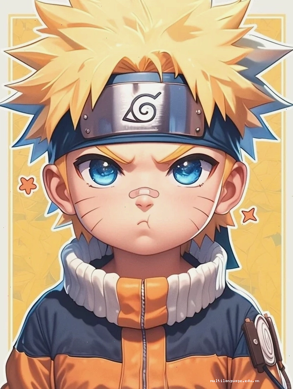 Avatar Naruto chibi với biểu cảm ngạc nhiên