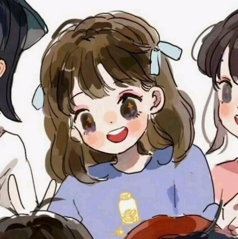 Avatar nhóm 3 người bạn thân với biểu cảm "uwu" đáng yêu