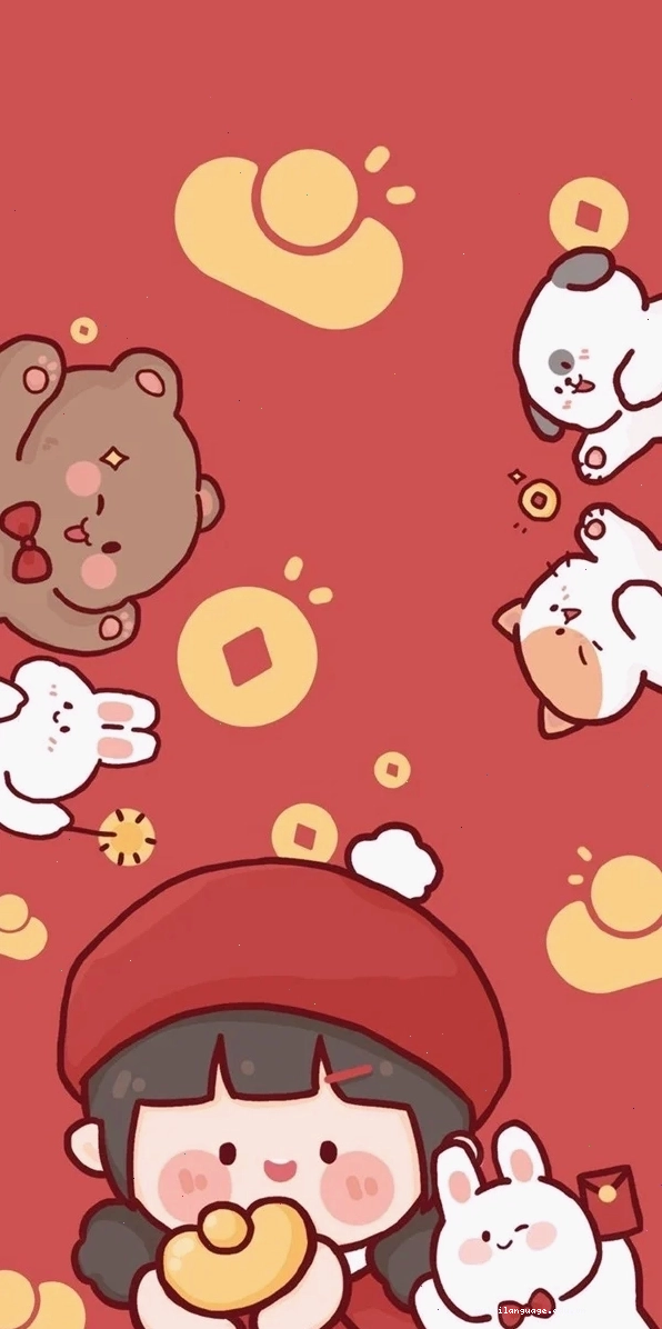 Avatar tết chibi cô gái mặc áo dài cách tân