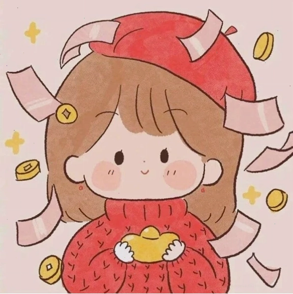 Avatar Tết Chibi mang tiền tài, lộc lá
