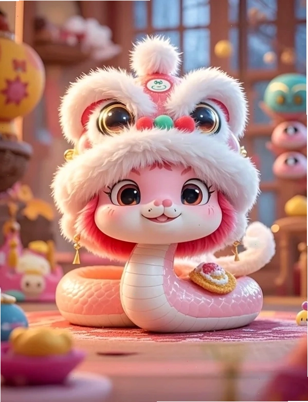 Avatar Tết Chibi với hình ảnh Rắn (linh vật 2026) đáng yêu