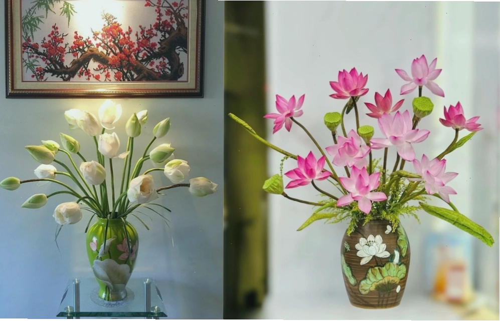 Cách cắm hoa sen đẹp theo phong cách Ikebana
