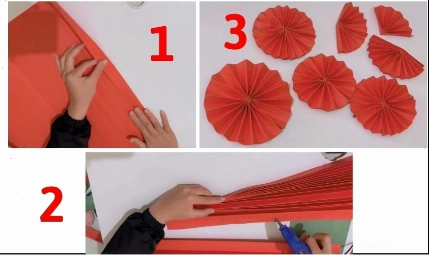 Cách làm đồ trang trí Tết với quạt giấy
