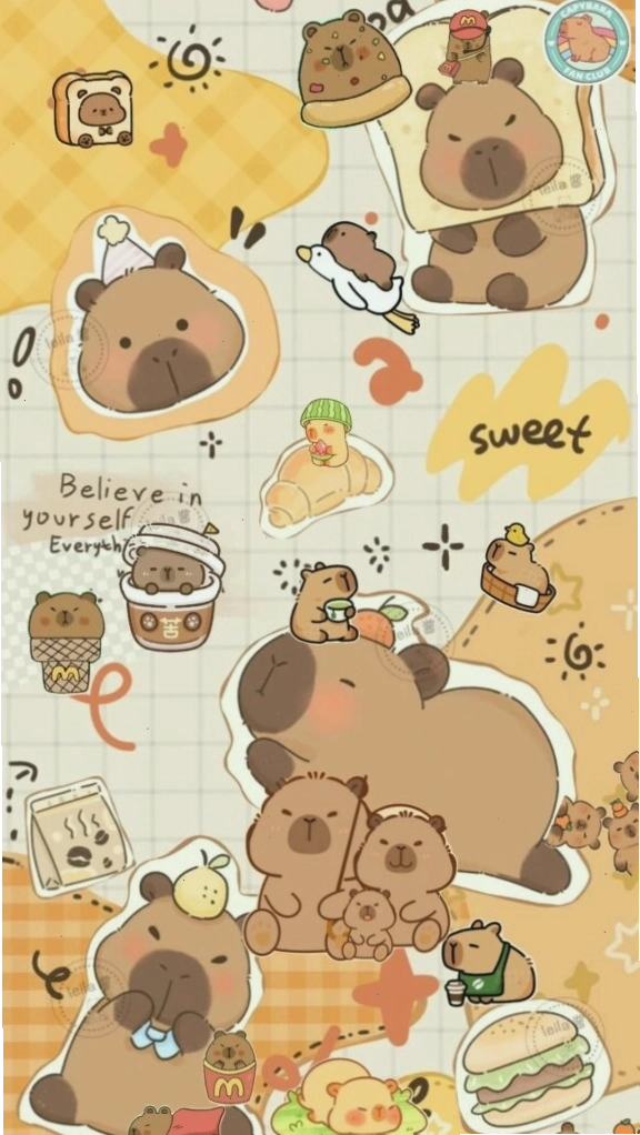 Capybara bộ đôi vô tri buổi sáng