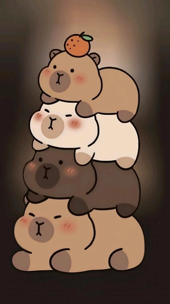 Capybara chồng chất trong bóng tối ấm cúng