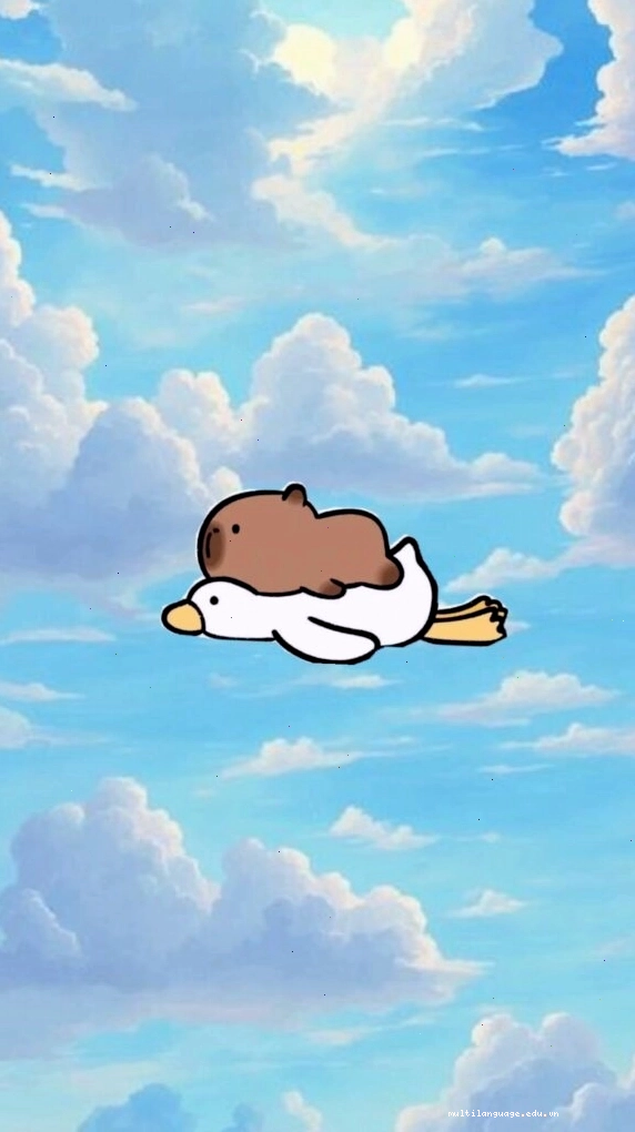Capybara lướt mây trắng, vô tư giữa trời - avatar vui vẻ mơ mộng