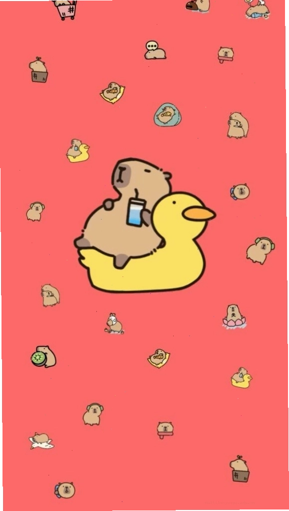 Capybara thư giãn trên phao vịt - hình ảnh avatar vui vẻ
