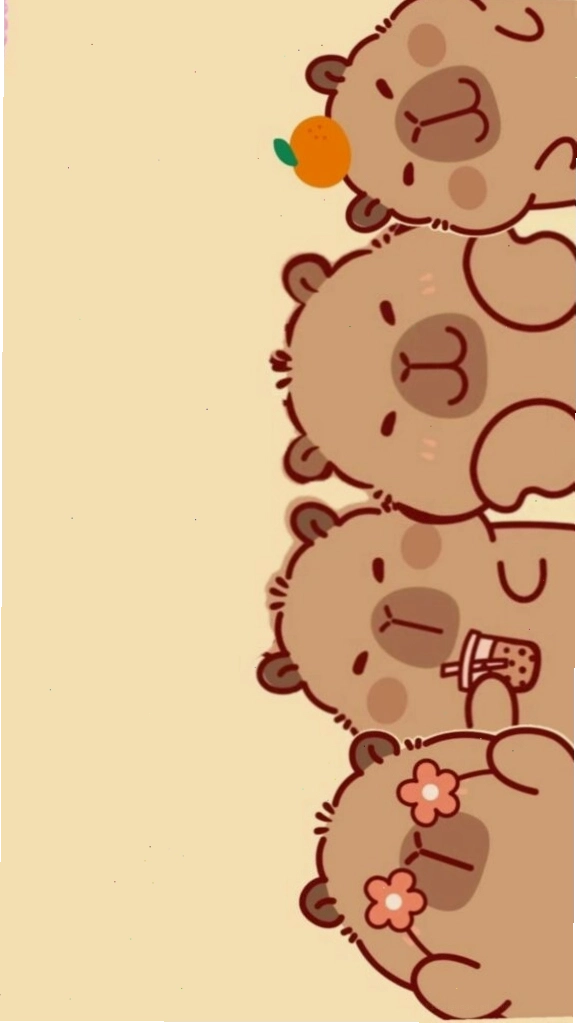 Capybara xếp hàng vô tri, đáng yêu - một mẫu avatar vui vẻ