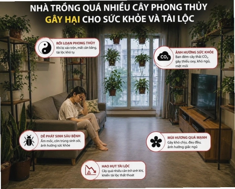 Chuyên gia phong thủy cảnh báo về việc trồng quá nhiều cây trong nhà