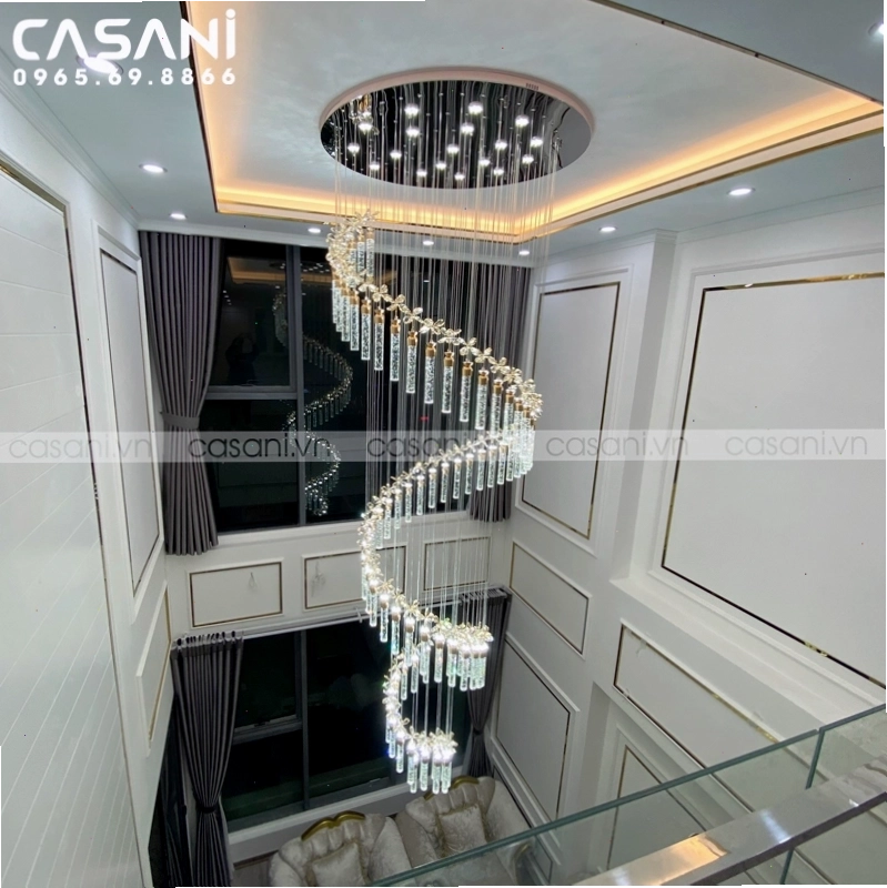 Công trình đèn thông tầng cho không gian cao
