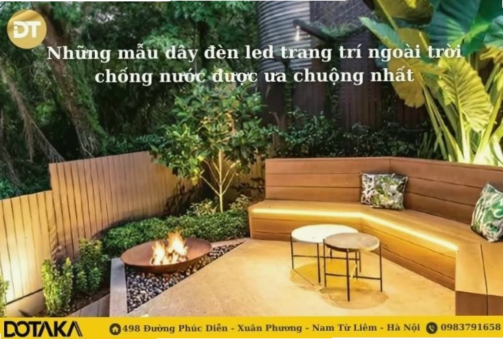 Dây đèn LED trang trí ngoài trời chống nước tạo không gian lãng mạn