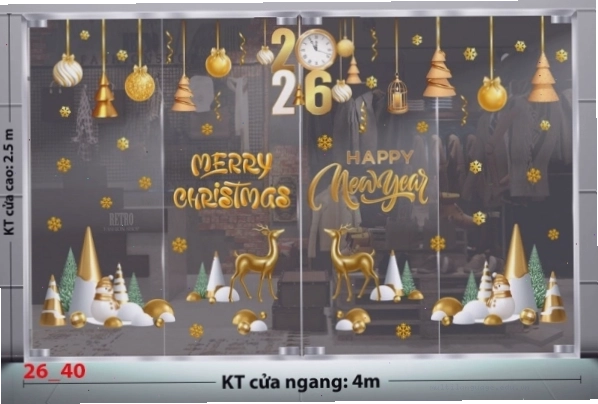 Decal dán tường Decal Noel Combo 40 hình người tuyết