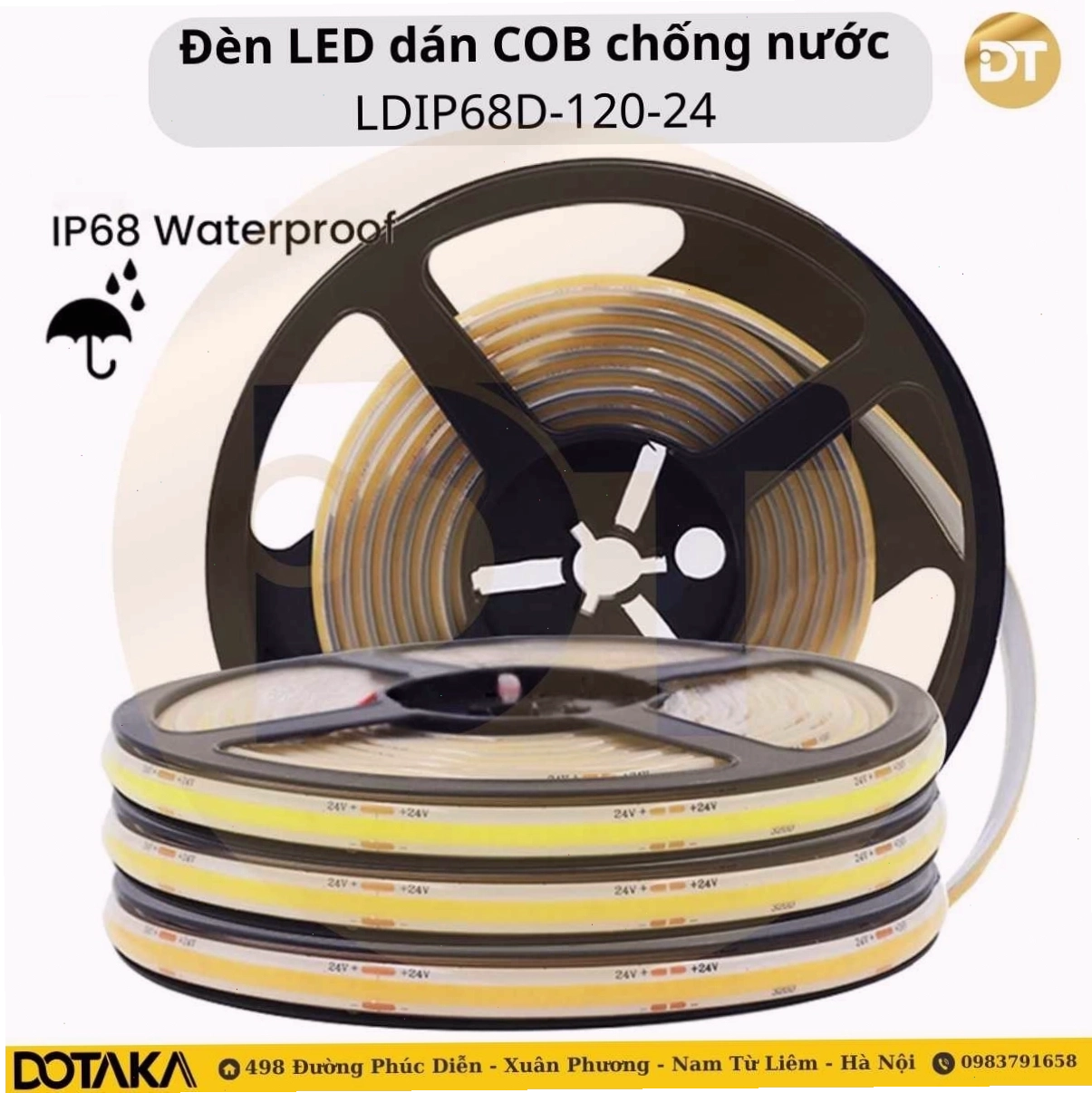 Đèn Led IP68 Đuổi Chống Nước LDIP68D-120-24 trang trí quanh bể bơi, hồ cá