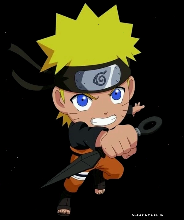 Hình ảnh anime Naruto chibi ngầu với Rasengan