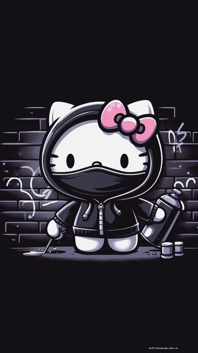 Hình ảnh Hello Kitty với trang phục và phụ kiện ấn tượng