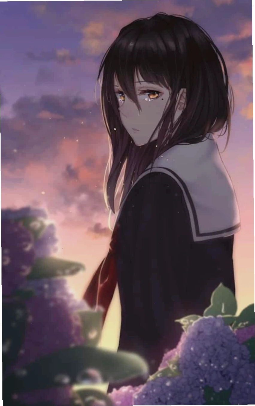 Hình đại diện avatar Anime con gái buồn, với ánh nhìn xa xăm