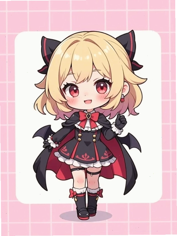 Hình nền đẹp cute nữ chibi với tông màu pastel nhẹ nhàng