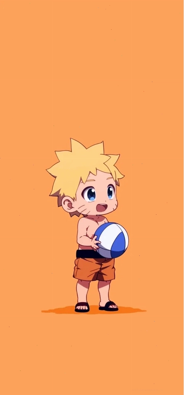 Hình nền Naruto chibi với khung cảnh sinh động