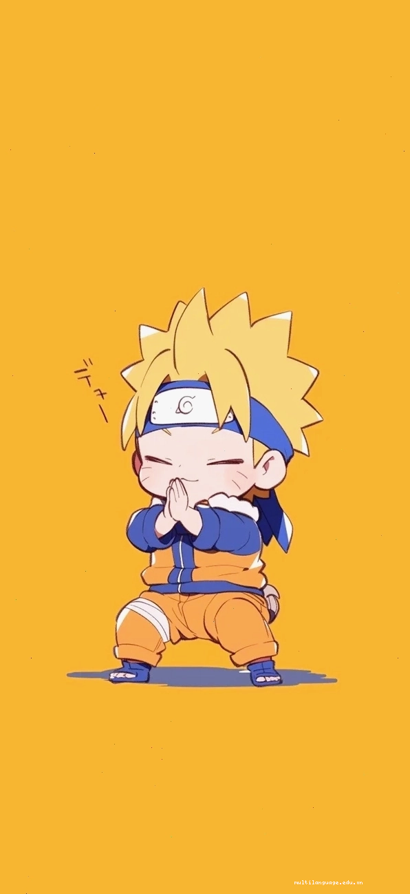 Hình nền Naruto chibi với phong thái ngầu bất cần