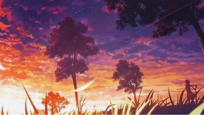 Hình nền phong cảnh anime dễ thương tạo không gian sinh động