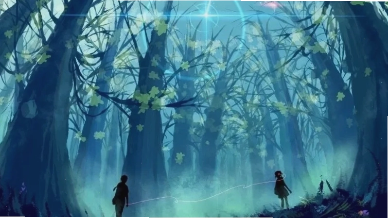 Hình nền phong cảnh anime thư giãn cho màn hình máy tính