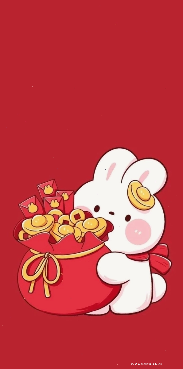 Hình nền tết chibi với pháo hoa và không khí lễ hội