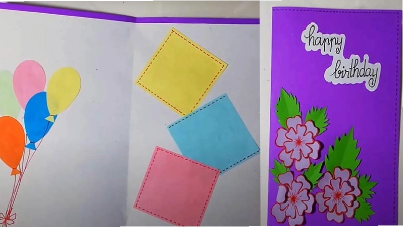 Hoàn thiện thiệp sinh nhật với lời chúc và họa tiết trang trí