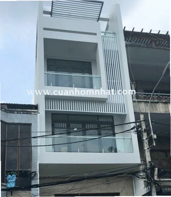 Lam nhôm trang trí mặt tiền màu trắng sữa