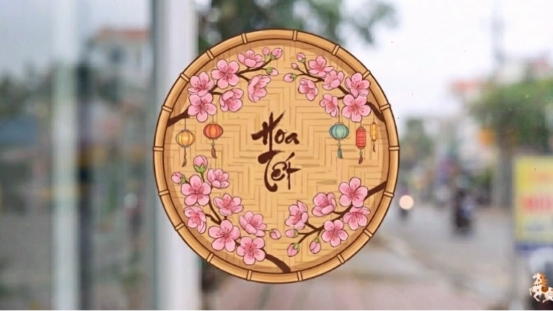 Mẫu decal hoa mai, hoa đào 5