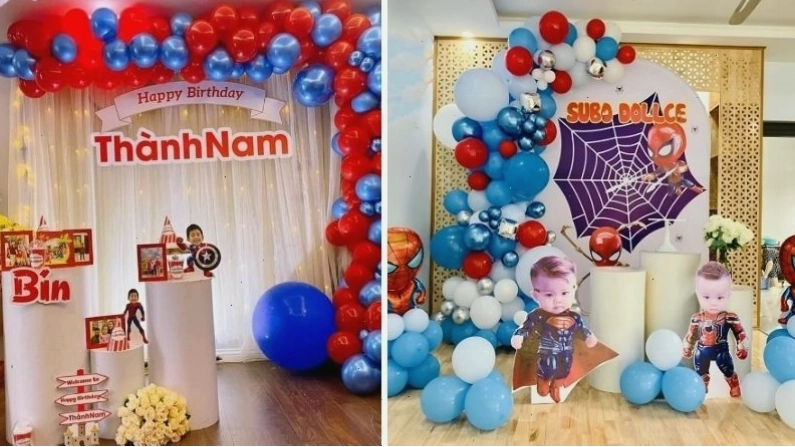 Mẫu trang trí sinh nhật bé trai chủ đề siêu anh hùng
