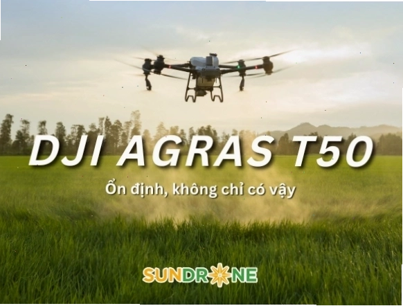 Máy bay nông nghiệp DJI T50 hỗ trợ canh tác đậu đen