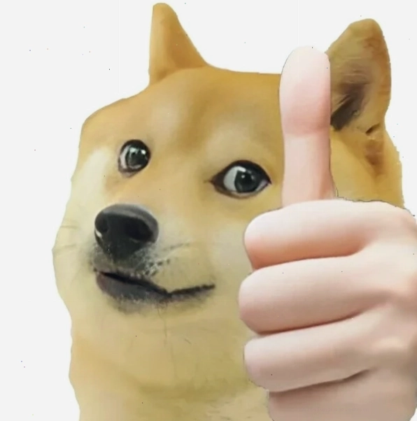 Meme chú chó giơ tay like