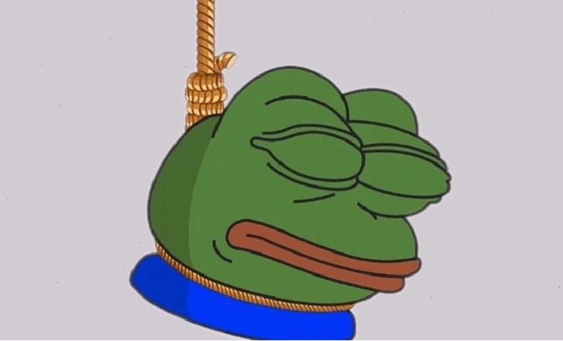Meme ếch xanh với biểu cảm vui vẻ, chào đón