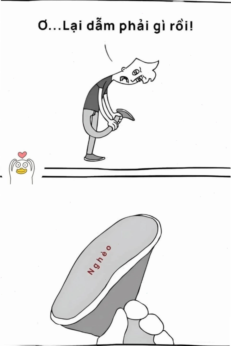 Meme hài hước về việc hết tiền