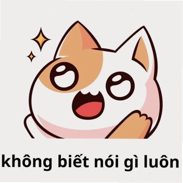 Meme mèo với biểu cảm "không biết nói gì"