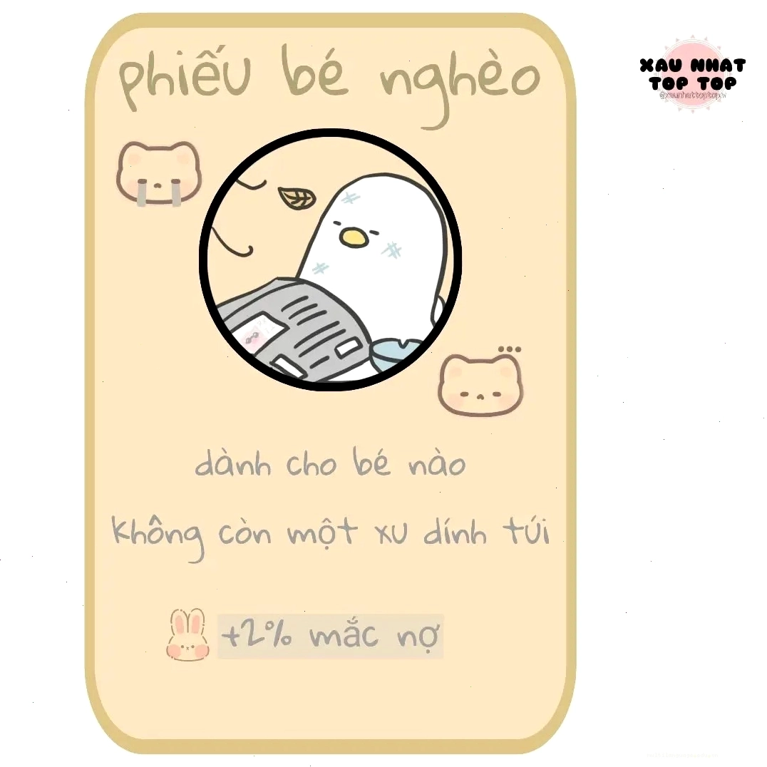 Meme phiếu bé nghèo
