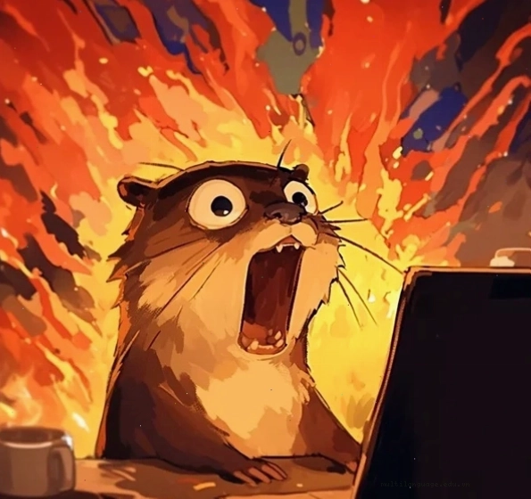 Meme thể hiện sự cố bùng nổ
