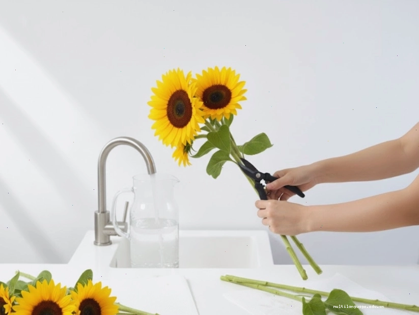 Mẹo giữ hoa hướng dương tươi lâu trong nhà