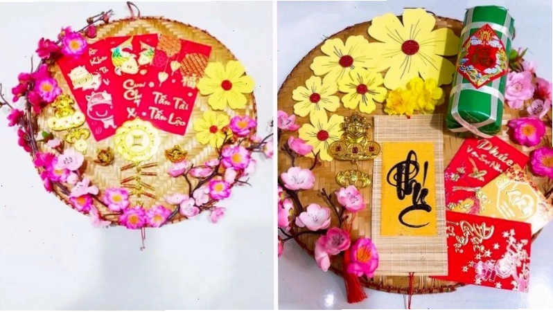 Mẹt mai vàng đào hồng