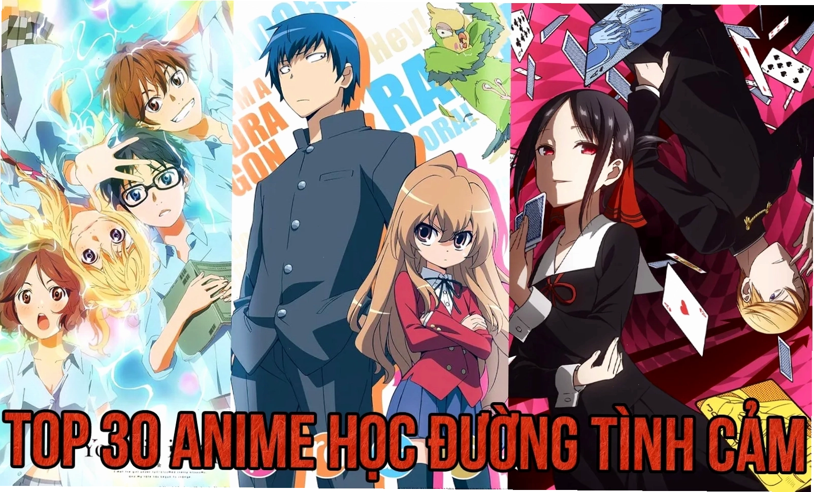 Minh họa cho các bộ anime học đường tình cảm