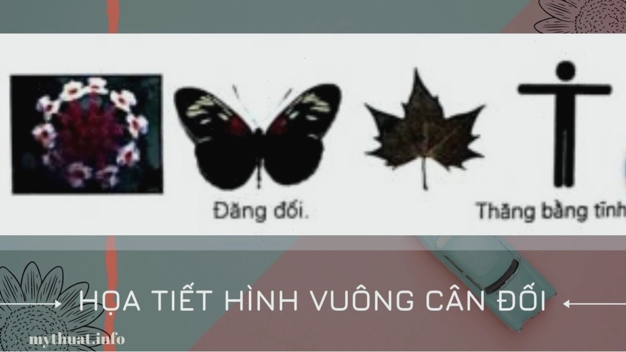 Minh họa nguyên lý đăng đối trong trang trí hình vuông