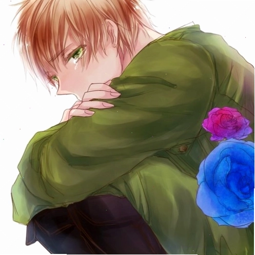 Nam anime buồn ngồi một mình trong phòng trống