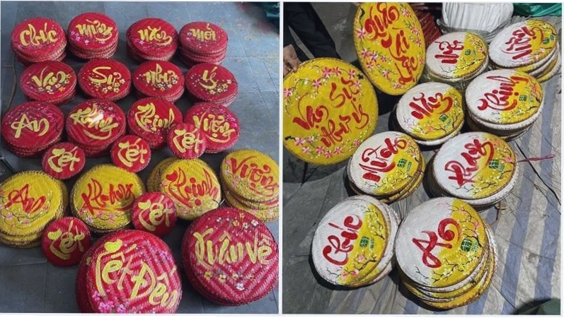 Những mẫu mẹt tre trang trí Tết đẹp mắt