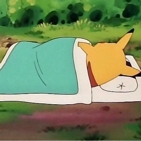 Pikachu ngủ meme, biểu tượng cho sự mệt mỏi và thiếu năng lượng