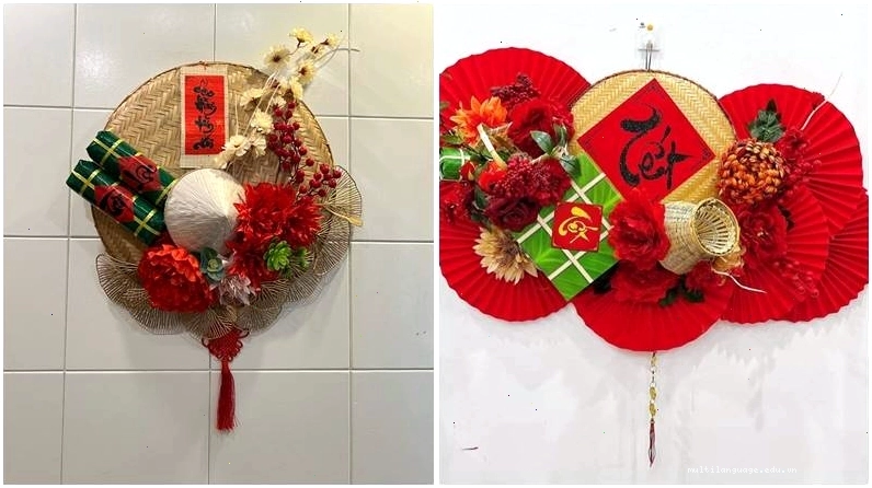 Sắc màu ngày xuân được tái hiện sinh động qua từng mẹt tre