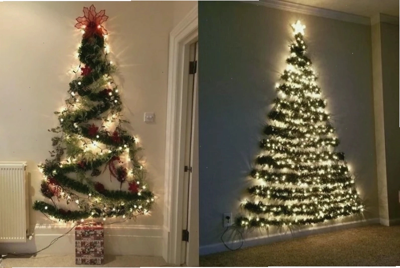 Trang trí cây thông Noel bằng đèn led và phụ kiện