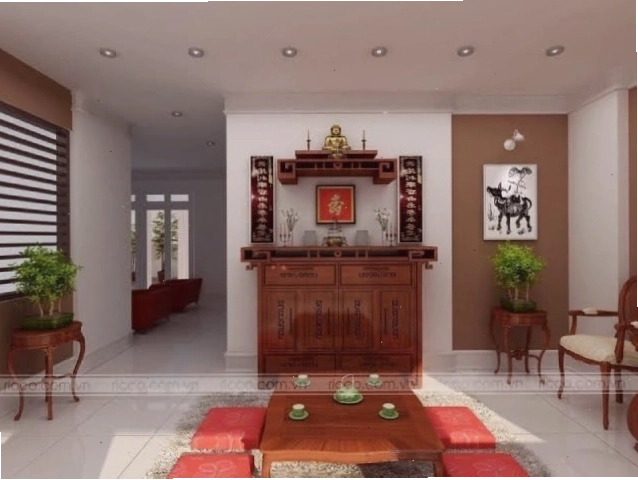 Trang trí gian thờ đẹp cho chung cư