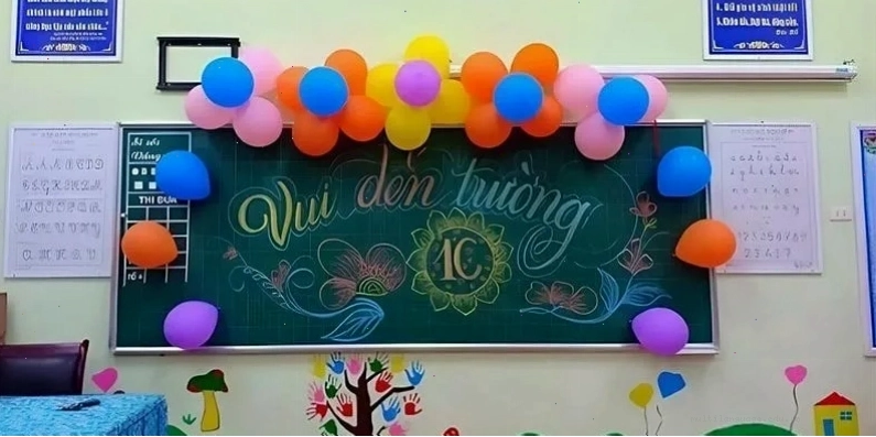 Trang trí lớp học 20/11 bằng các hình ảnh kỷ niệm