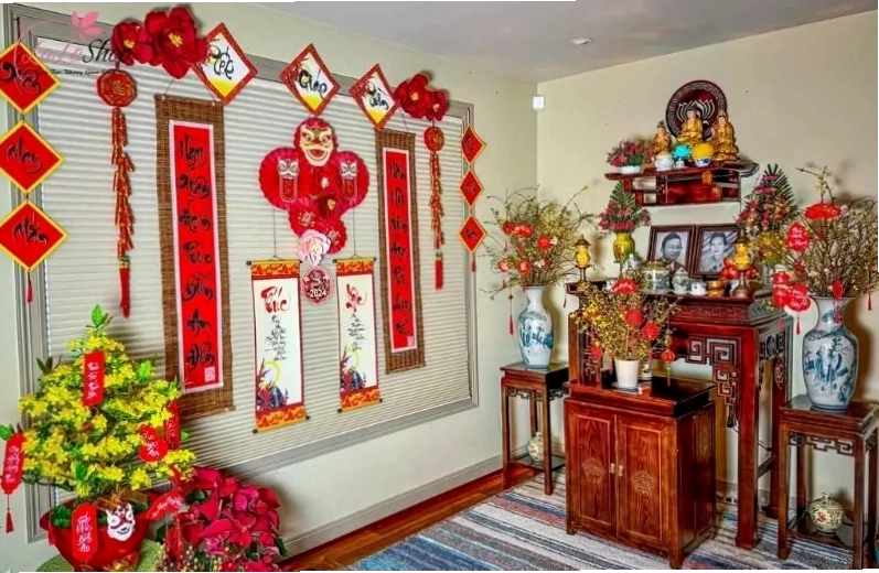 Trang trí nhà ngày Tết với nhiều phụ kiện khác nhau