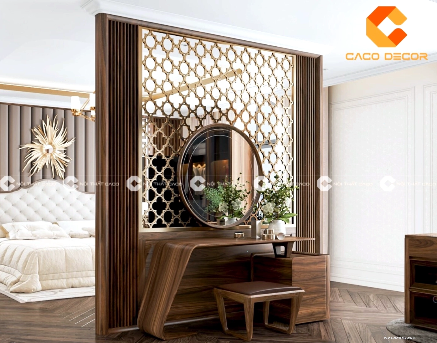 Vách ngăn trang trí phòng khách với thiết kế thông minh, đa năng